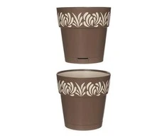 Stefanplast Self-watering pot Gaia Ruda Plastmasinis (15 x 15 x 15 cm)