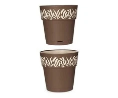 Stefanplast Self-watering pot Gaia Ruda Plastmasinis (25 x 25 x 25 cm)