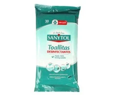 SANYTOL servetėlės universalus SANYTOL Eukaliptus valo ir dezinfekuoja 36 vnt