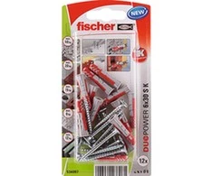 Fischer Dvikomp. kaiš. su varžtu 6x30 mm, 12 vnt.