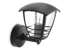Sieninis lauko šviestuvas PHILIPS Creek, IP44, 1 x 60 W, E27, juodos sp., 17,5 x 20 x 23,5 cm