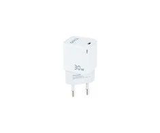 „TooQ GAN“ USB-C/PD sieninis įkroviklis, 30 W, baltas, skirtas naudoti patalpose, kintamosios srovės, baltas