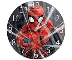 Ert Group Sieninis laikrodis Reloj de Pared Brillo Spiderman 001 Marvel Negro