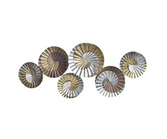 Sienų dekoracija DKD Home Decor Metalinis Spalvotas Rytietiškas Spiralės (104 x 4,5 x 43 cm)