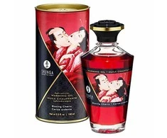 Cherry Shunga - Afrodiziako šildomasis aliejus „Liepsnojančios vyšnios“ 100 ml