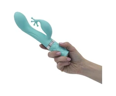 „Pillow Talk“ – „Kinky Rabbit“ ir „G-Spot“ vibratoriaus žalsvai mėlyna spalva
