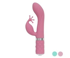 „Pillow Talk“ – „Kinky Rabbit“ ir „G-Spot“ vibratoriaus žalsvai mėlyna spalva
