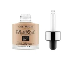 "Catrice Hd Liquid Coverage Foundation" dengiamasis makiažo pagrindas, išliekantis iki 24 valandų 050-Rosy Ash 30ml