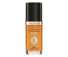 MAX FACTOR Max Factor, Facefinity, matinis skystas makiažo pagrindas, 90, gintaro spalvos, SPF 20, 30 ml moterims