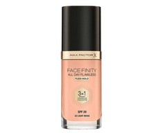 MAX FACTOR Max Factor, Facefinity, matinis skystas makiažo pagrindas, 90, gintaro spalvos, SPF 20, 30 ml moterims