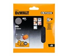 Stanley DEWALT Šlifavimo tinklelis 125 mm P 80 /5 vnt.