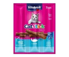 Vitakraft - Kačių lazdelės su lašiša MSC 3 lazdelės- (39314)