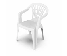 ProGarden Plastikinė balta kėdė LYRA, Italija
