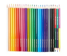 Faber-castell "pilies" pieštukinės kreidelės, 24 spalvos