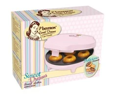 Vaflinė Spurgų kepimo aparatas Bestron Sweet Dreams ADM218SDP, 7 mini spurgoms, rožinis