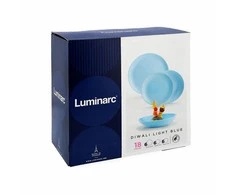 Vakarienės rinkinys 6 asmenims Diwali Light Mėlyna 18 dalių LUMINARC