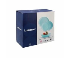 Vakarienės rinkinys 6 Diwali Light Turquoise 18 dalių LUMINARC