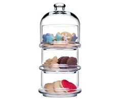 Konteineris / Stiklainis stiklinis 3 lygiai Villa Patisserie 26,1 cm PASABAHCE
