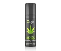 Orgie Intense Orgasm Hemp Stimuliuojantis gelis su kanapių sėklų aliejumi (15 ml)
