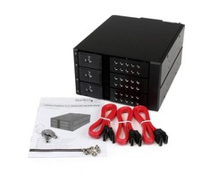 StarTech trijų 3,5 "SAS standžiųjų diskų, SATA (HSB3SATSASBA)