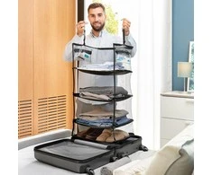 Kelioninis Sulankstomas, nešiojamas, lentynos prietaisas bagažui organizuoti Sleekbag InnovaGoods