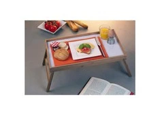 Bigbuy Home Sulankstomas padėklas lovai Medžio Balta (50 x 30 x 22 cm)