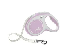 Flexi New Comfort S pavadėlis šunims iki 15kg juostinis 5m rožinės spalvos