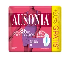 "Ausonia Super Plus" su sparneliais Higieniniai rankšluosčiai 12 vienetų