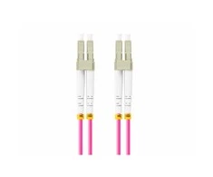 LANBERG šviesolaidinis laidas MM LC/UPC-LC/UPC dvipusis 10m LSZH om4 50/125 3.0mm violetinis