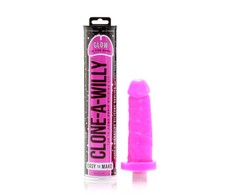 Clone-A-Willy - rinkinys Glow-in-the-Dark Hot Rožinė