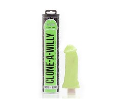 Clone-A-Willy - rinkinys Glow-in-the-Dark Žalias