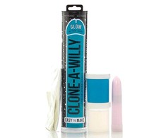 Clone-A-Willy - rinkinys Glow-in-the-Dark Mėlyna