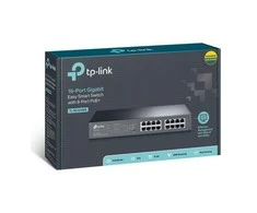Šakotuvas TP-LINK komutatorius TL-SG1016PE, valdomas žiniatinklyje, montuojamas į stelažą, 1 Gbps (RJ-45) jungčių kiekis: 16, PoE+ jungčių kiekis: 8