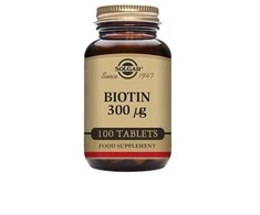 Solgar Biotinas 300 µg tabletės - 100 vnt. pakuotėje