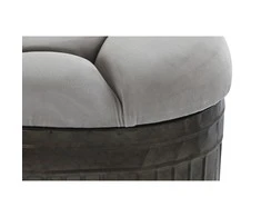 Fotelis Suoliukas DKD Home Decor, pilkas