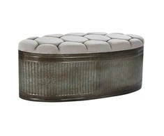 Fotelis Suoliukas DKD Home Decor, pilkas