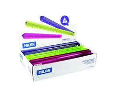 Trikampė plastikinė liniuotė 15 cm MILAN