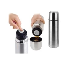 Excellent Houseware Kelioninis termosas 750 ml sidabrinis