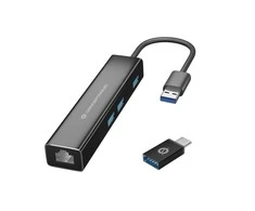 HUB USB Conceptronic 1x RJ-45 + 3x USB-A 3.0 (DONN07BA)