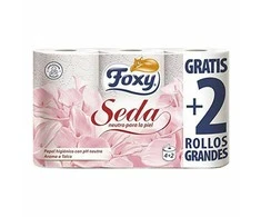 "Foxy Silk" šilkinis tualetinis popierius 3 sluoksniai 4 + 2 ritinėliai