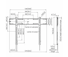 Vogels PFW 6900, ekranas sieninis laikiklis, 80-120", 160 kg, pakreipiamas