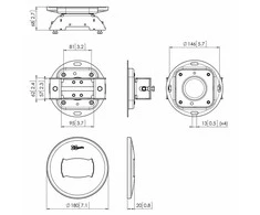 Laikiklis Vogels PUC 1065 CONNECT-IT LARGE Ceiling Plate Turn | Maximum weight (capacity) 80 kg | Juodas