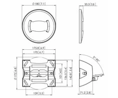 Laikiklis Vogels PUC 1070 Deckenadapter neigbar