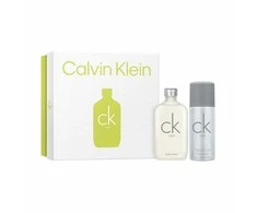 Rinkinys Calvin Klein: CK One tualetinis vanduo unisex, 100 ml + CK One 24 val. apsaugos dezodorantas purškiklis vyrams, 150 ml