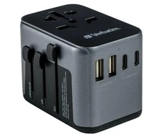 Verbatim - Universalus kelioninis adapteris UTA-04 PD61W/QC / 3xUSB / 2xType-C