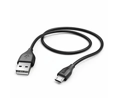 Hama Micro-USB įkrovimo ir duomenų kabelis, 1,4 m, juodas