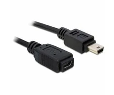 Kabelis USB Delock USB-A - miniUSB 1 m Juodas (82667)