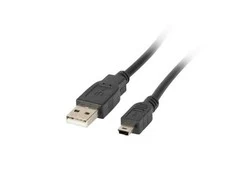 LANBERG CA-USBK-11CC-0018-BK kabelis USB 2.0 mini AM-BM5P su feritu 1,8 m