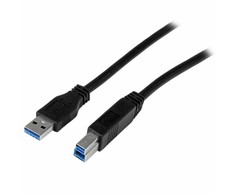 USB kabelis StarTech USB-A - USB-B 1 m Juodas (USB3CAB1M)