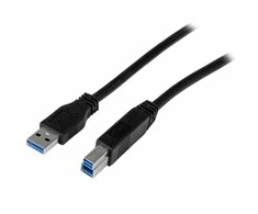 USB kabelis StarTech USB-A - USB-B 1 m Juodas (USB3CAB1M)